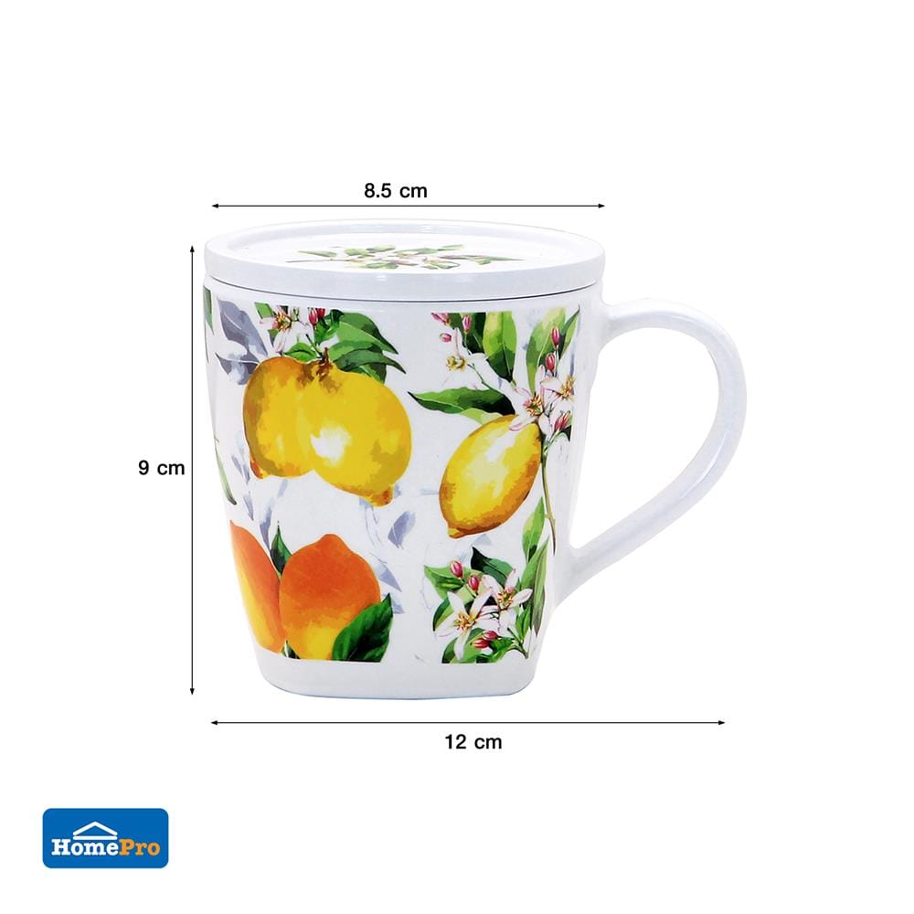ถ้วยหูพร้อมฝาเมลามีน 400 มล. KECH LEMON TREE