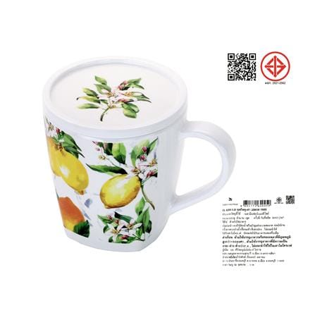 ถ้วยหูพร้อมฝาเมลามีน 400 มล. KECH LEMON TREE_6