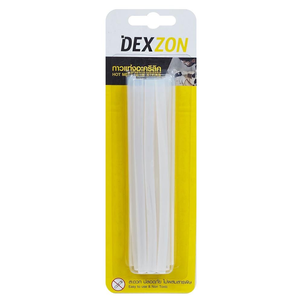 กาวแท่ง DEXZON 5/16 นิ้ว สีใส แพ็ก 12 ชิ้น