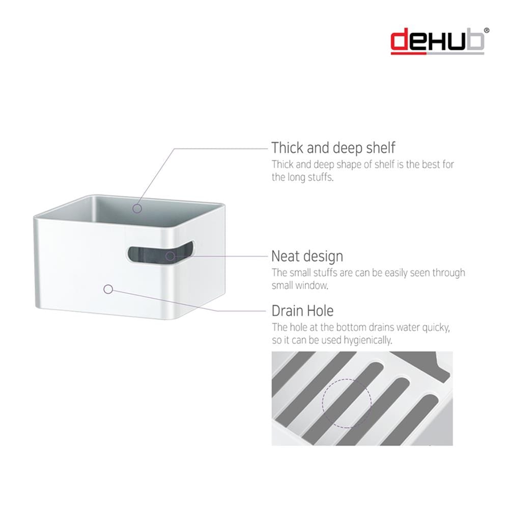 ตะแกรงวางของ DEHUB VMB125-CW70 สีขาว