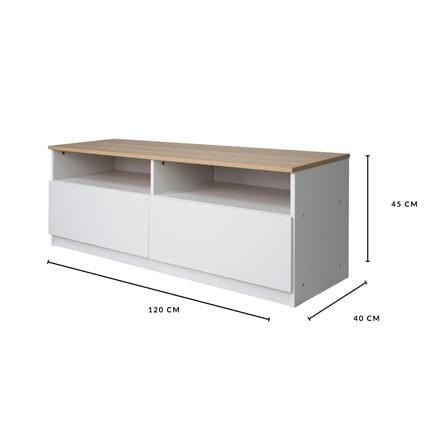 ตู้วางทีวี LUVORA ARMADIO LVR0034 120 ซม. สีขาว/โอ๊ค_5