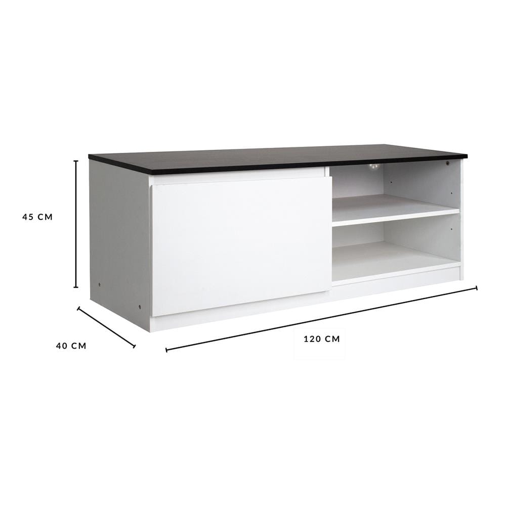 ตู้วางทีวี LUVORA ARMADIO LVR0031 120 ซม. สีขาว/น้ำตาลเข้ม