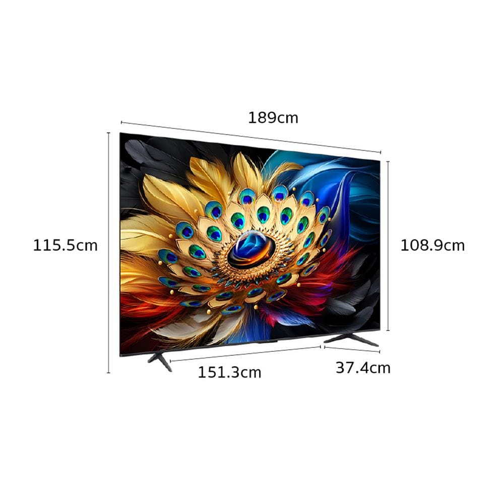 ทีวีคิวแอลอีดี 85 นิ้ว TCL (4K, QLED, GOOGLE TV) 85C655