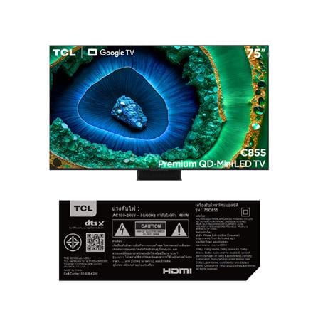 ทีวีมินิแอลอีดี 75 นิ้ว TCL (4K, MINI LED, GOOGLE TV) 75C855_6