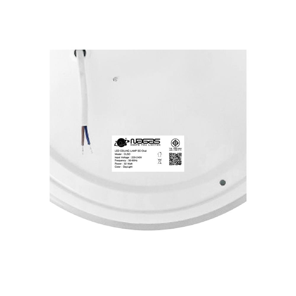ไฟเพดาน LED NAGAS SC-OVAL 15 นิ้ว 32 วัตต์ DAYLIGHT สีขาว