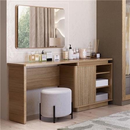 กระจกสำหรับตกแต่ง SB FURNITURE VALLEY 19230522 80 ซม. สีไม้อ่อน_3