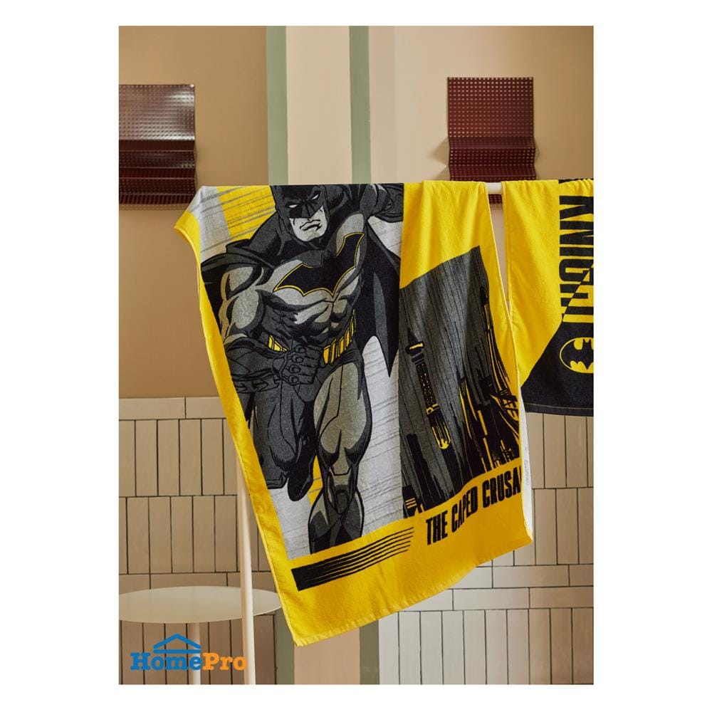 ผ้าขนหนู SATIN PLUS BATMAN 30X60 นิ้ว สีเหลือง