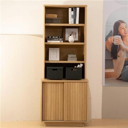 ตู้สูง SB FURNITURE VALLEY 19230521 80 ซม. สีไม้อ่อน_5