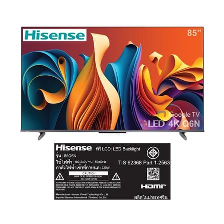 ทีวีคิวแอลอีดี 85 นิ้ว HISENSE (4K, QLED, GOOGLE TV) 85Q6N_6