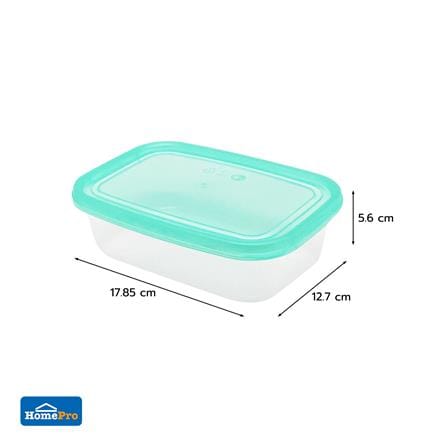 กล่องอาหารเหลี่ยม 0.8 ลิตร KECH NOLA แพ็ก 3 กล่อง สีเขียว_6