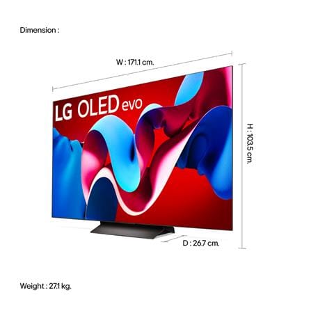 ทีวีโอแอลอีดี 77 นิ้ว LG (4K, OLED, SMART TV) OLED77C4PSA.ATM_6