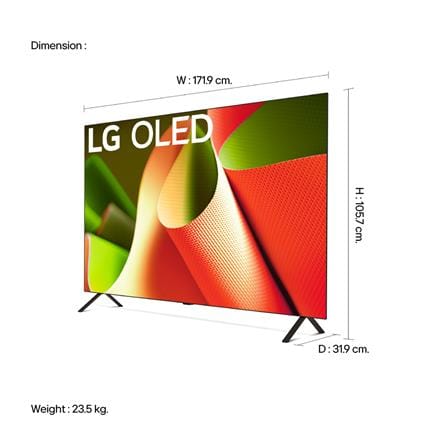 ทีวีโอแอลอีดี 77 นิ้ว LG (4K, OLED, SMART TV) OLED77B4PSA.ATM_6
