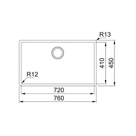 ซิงค์ฝัง 1 หลุม FRANKE BXX 210-72 U 76 ซม. สีเงิน_2