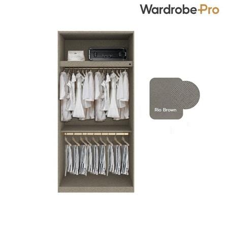 ตู้เสื้อผ้า 2 บานเปิด SB BUILT IN WARDROBE PLUS 59061081 100 ซม. สีโอ๊ค_2