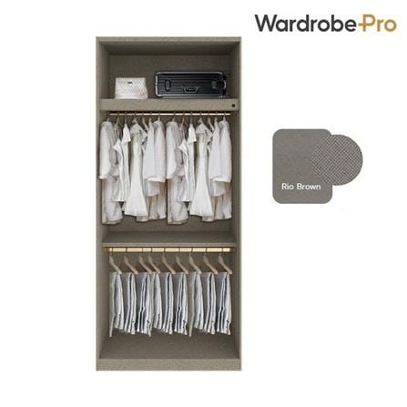 ตู้เสื้อผ้า 2 บานเปิด SB BUILT IN WARDROBE PLUS 59061086 100 ซม. สีดำ_2
