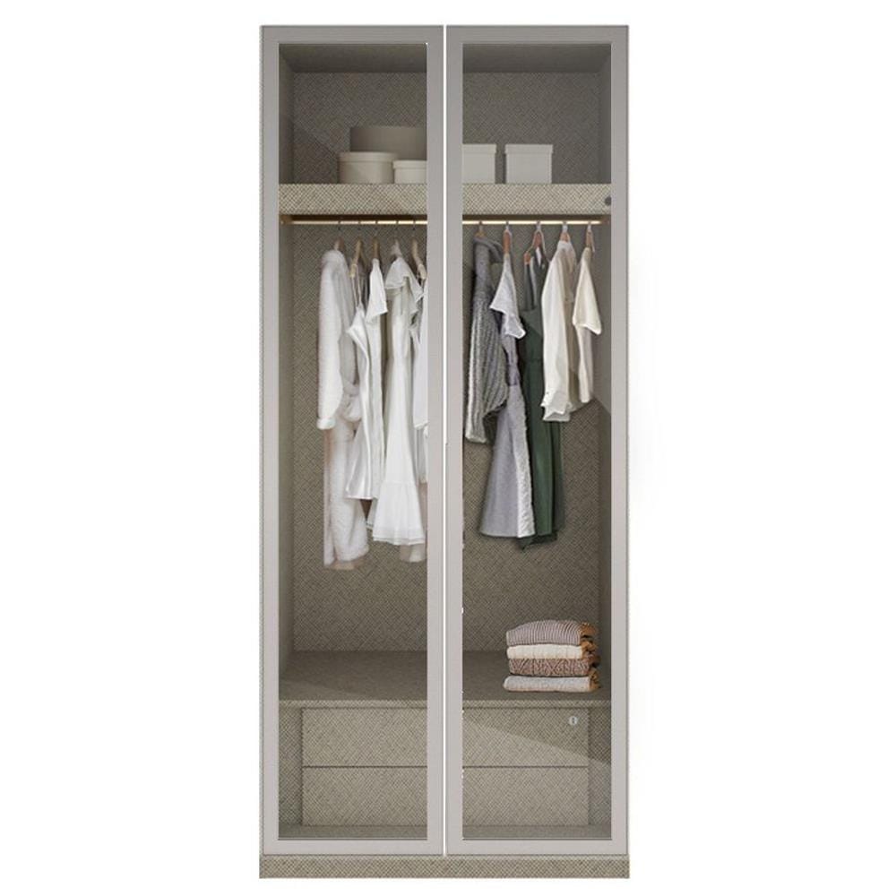 ตู้เสื้อผ้า 2 บานเปิด SB BUILT IN WARDROBE PLUS 59061085 100 ซม. สี RIO BROWN