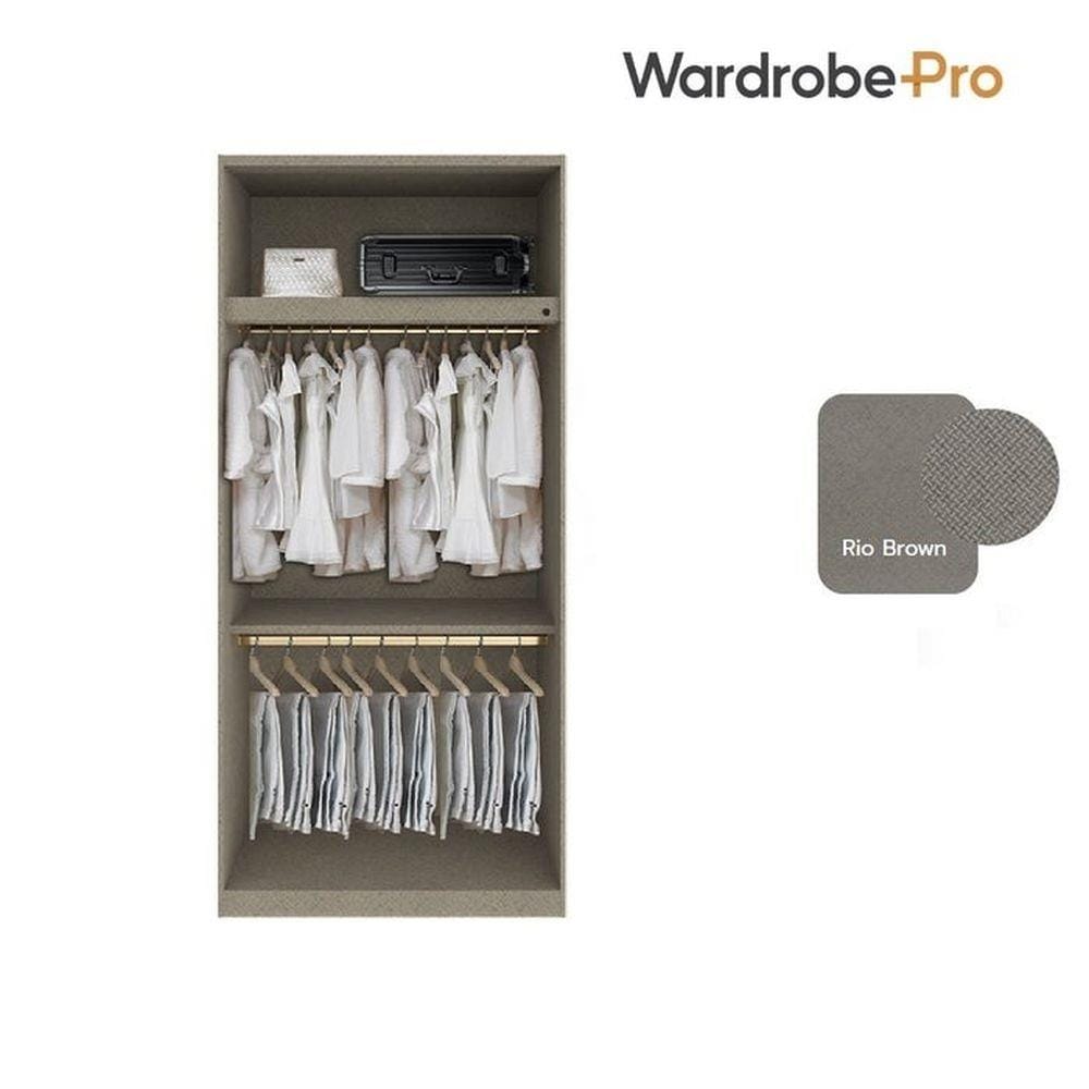 ตู้เสื้อผ้า 2 บานเปิด SB BUILT IN WARDROBE PLUS 59061078 100 ซม. สี RIO BROWN