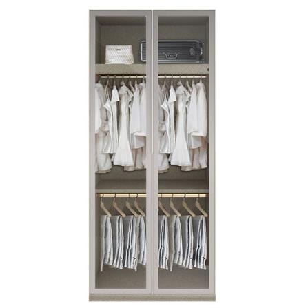 ตู้เสื้อผ้า 2 บานเปิด SB BUILT IN WARDROBE PLUS 59061084 100 ซม. สี RIO BROWN_0