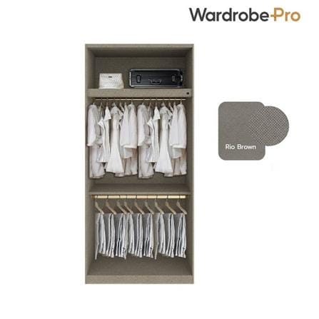 ตู้เสื้อผ้า 2 บานเปิด SB BUILT IN WARDROBE PLUS 59061084 100 ซม. สี RIO BROWN_2
