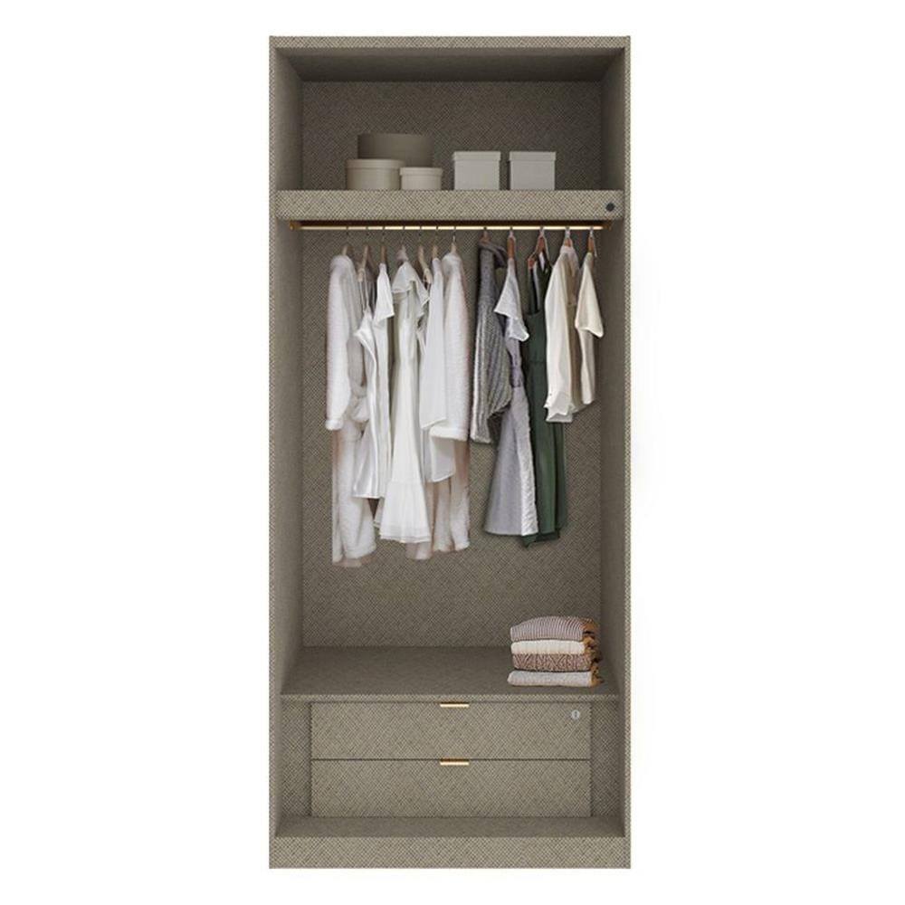 ตู้เสื้อผ้า 2 บานเปิด SB BUILT IN WARDROBE PLUS 59061083 100 ซม. สีทอง