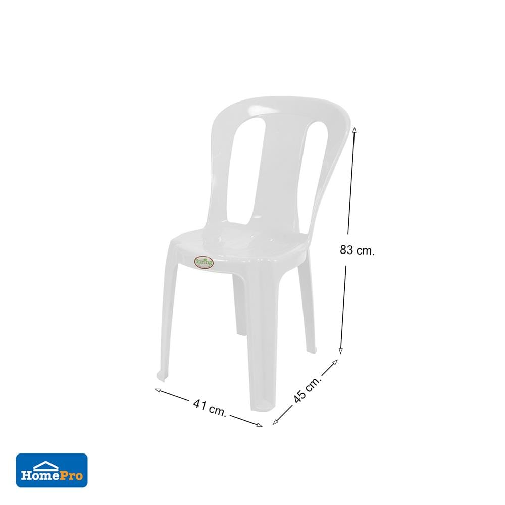 เก้าอี้พลาสติกสกรีน SPRING NORMA CHAIR สีขาว