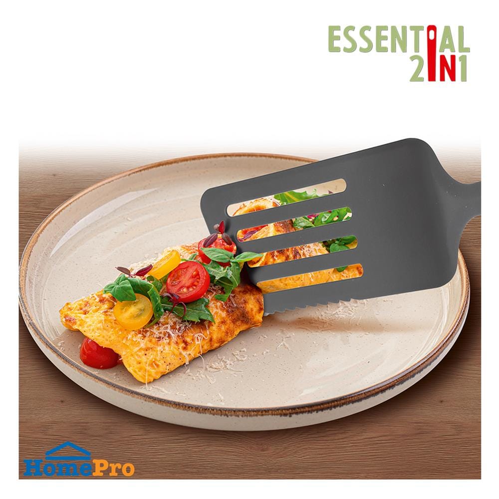 ตะหลิวมีร่อง 29 ซม. TEFAL ESSENTIAL 2 IN 1 K2791424 สีเขียว