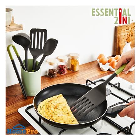 ตะหลิวเฉียงมีร่อง 33 ซม. TEFAL ESSENTIAL 2 IN 1 K2791124 สีเขียว_2