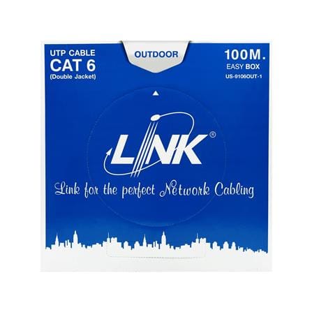 สาย LAN LINK CAT6 US-9106OUT-1 100 ม. สีดำ_2