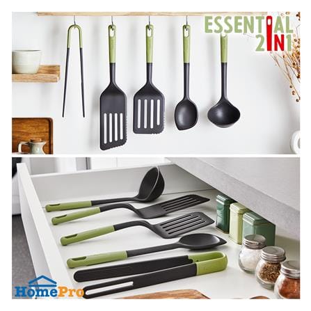 กระบวยแบน 28 ซม. TEFAL ESSENTIAL 2 IN 1 K2791024 สีเขียว_5