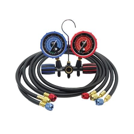 เกจวัดน้ำยาแอร์ พร้อมสายชาร์จน้ำยา TASCO BLACK TB120SM II สำหรับ R12, R22, R134A, R404A_1