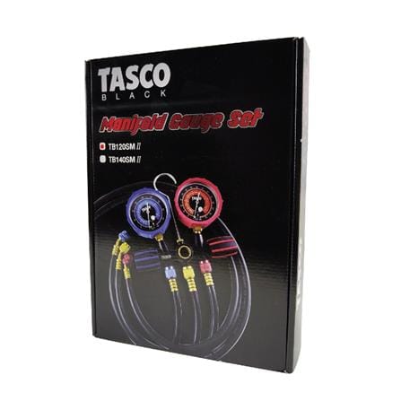 เกจวัดน้ำยาแอร์ พร้อมสายชาร์จน้ำยา TASCO BLACK TB120SM II สำหรับ R12, R22, R134A, R404A_2