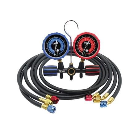 เกจวัดน้ำยาแอร์ พร้อมสายชาร์จน้ำยา TASCO BLACK TB140SM II สำหรับ R32, R410A_1