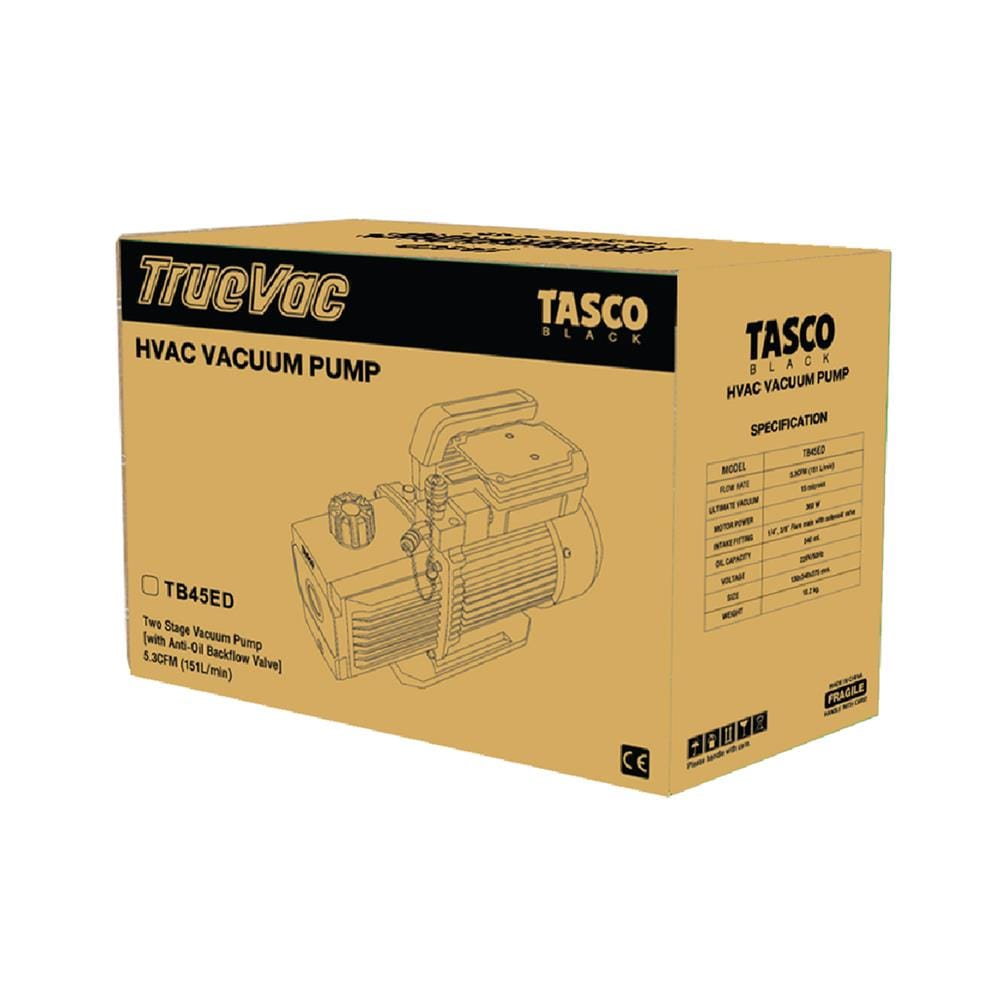 ปั๊มสุญญากาศ TASCO BLACK TB45ED TWO STAGE 151 ลิตร/นาที 5.3 CFM