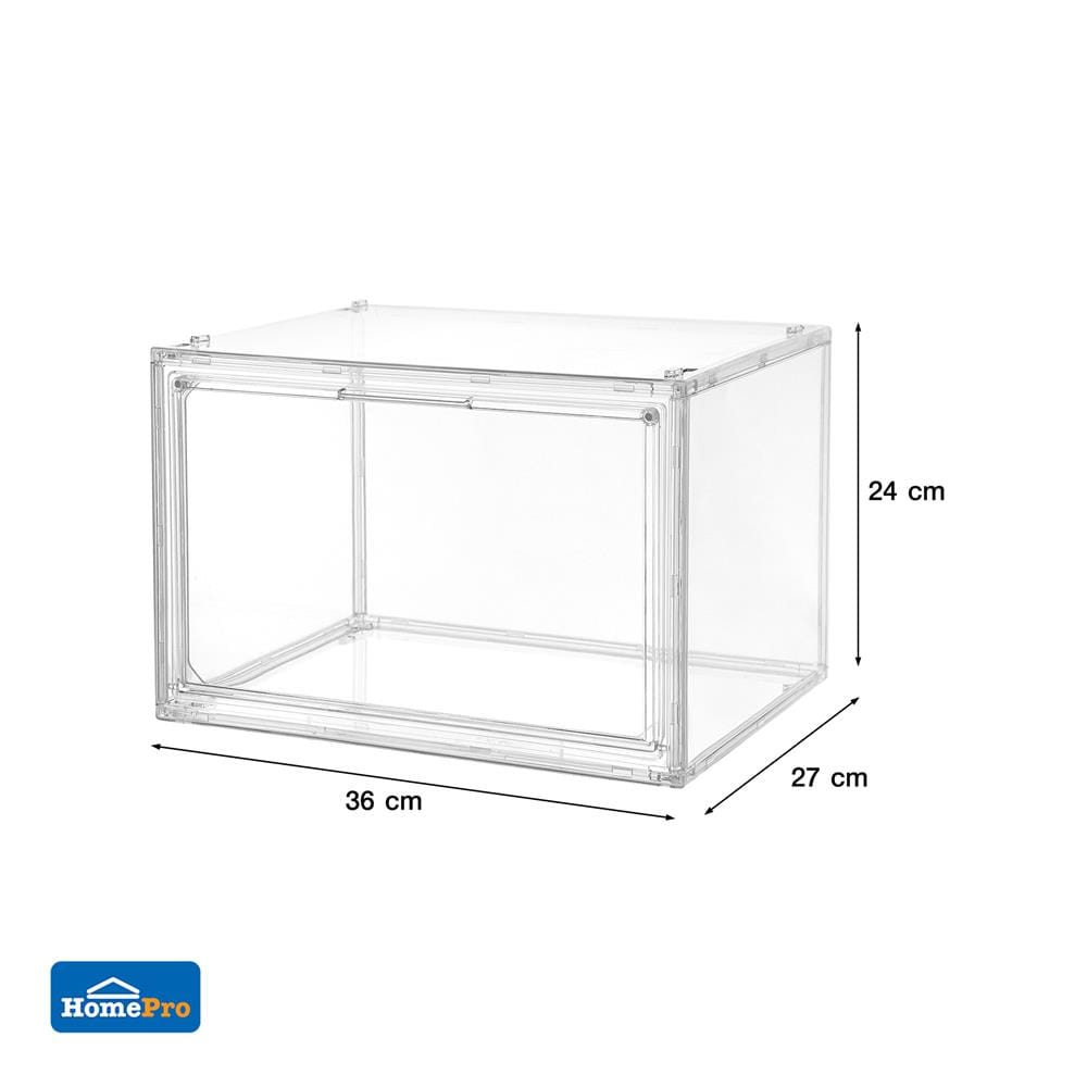 กล่องจัดเก็บฝาเปิด โมเดล STACKO KLEAR 36x27x24 ซม. สีใส