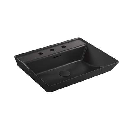 อ่างล้างหน้าวางบน KOHLER K-21059X-8-HB1 สีดำ