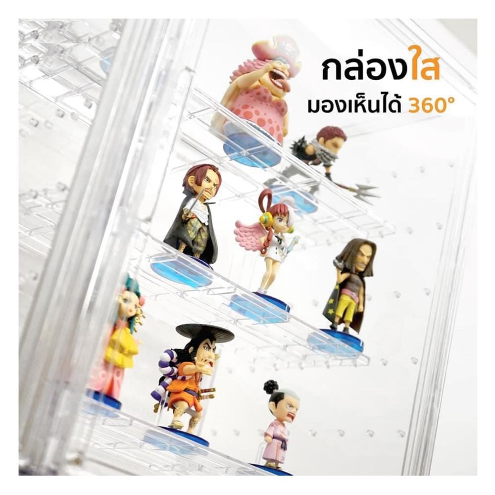กล่องจัดเก็บโมเดล มีแท่นวาง STACKO KLEAR 24x27x36 ซม. สีใส