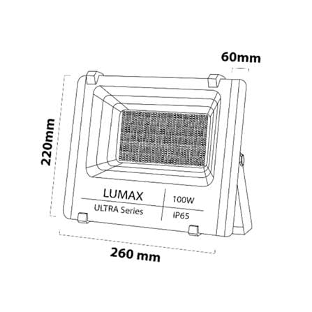 ไฟสปอตไลท์ SOLAR LUMAX 74-00045 100 วัตต์ DAYLIGHT สีดำ_8