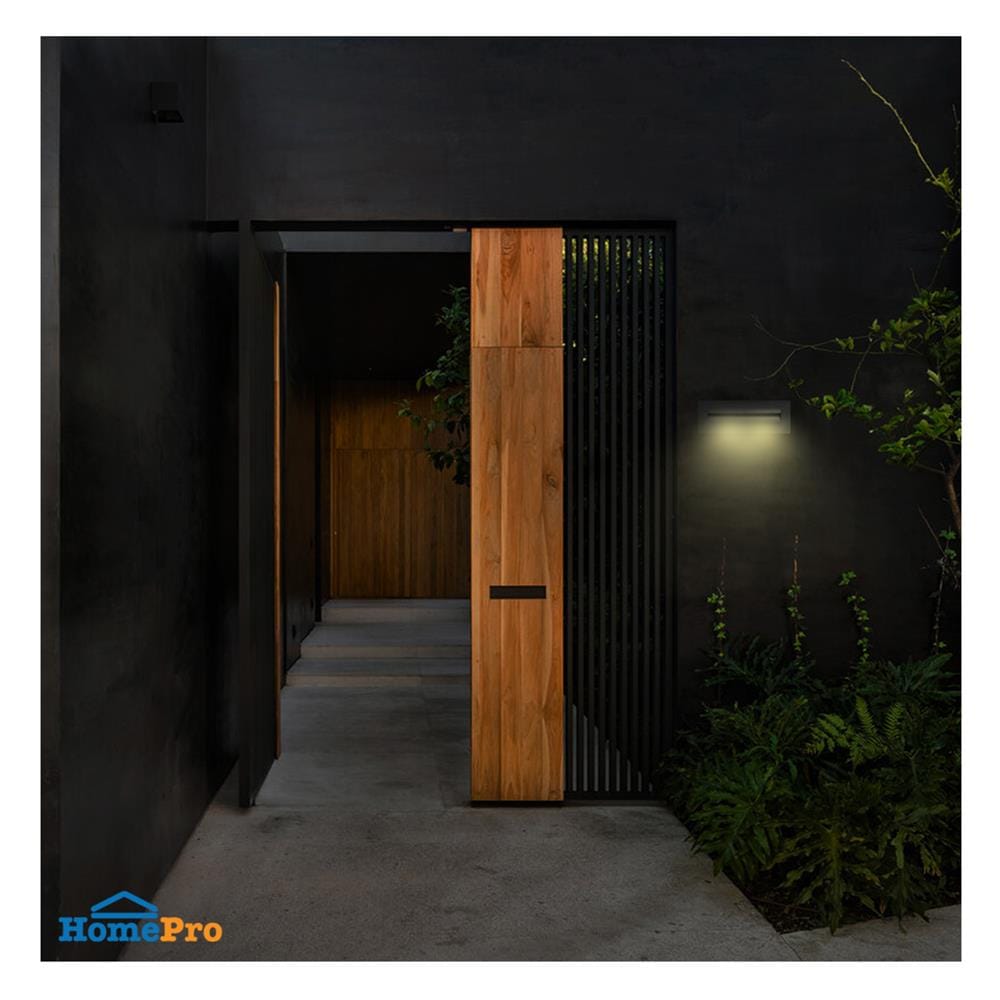 ไฟผนังภายนอก LED L&E 65-A0150 9 วัตต์ WARM WHITE สีดำ