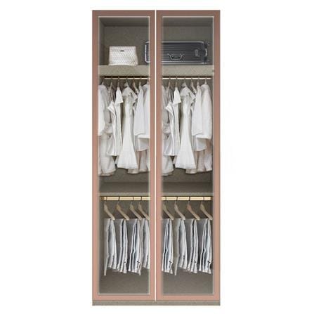 ตู้เสื้อผ้า 2 บานเปิด SB BUILT IN WARDROBE PLUS 59061088 100 ซม. สีโรสโกลด์_0