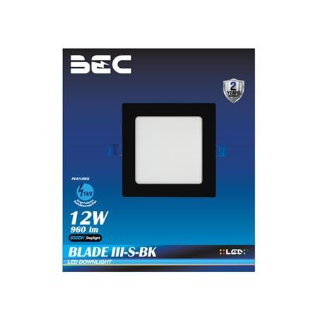 ดาวน์ไลท์ LED BEC BLADE III S-BK 6.5 นิ้ว 12 วัตต์ DAYLIGHT สีดำ_2