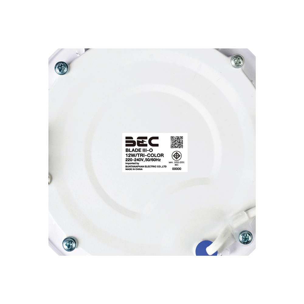 ดาวน์ไลท์ LED BEC BLADE III-O 12WTRI 6.6 นิ้ว 12 วัตต์ DAYLIGHT/COOL WHITE/WARM WHITE สีขาว