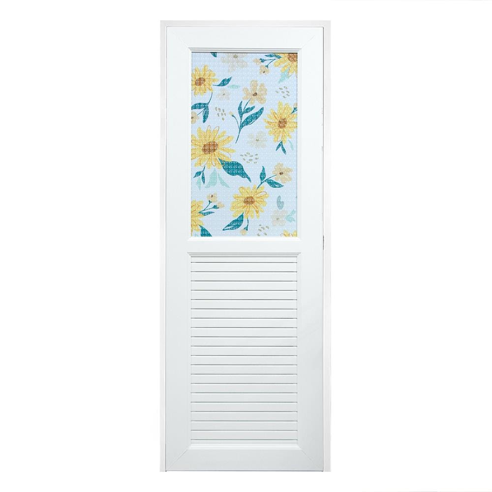ประตูห้องน้ำ UPVC AZLE SUNFLOWER 70X200 ซม. สีขาว พร้อมวงกบ ไม่เจาะลูกบิด