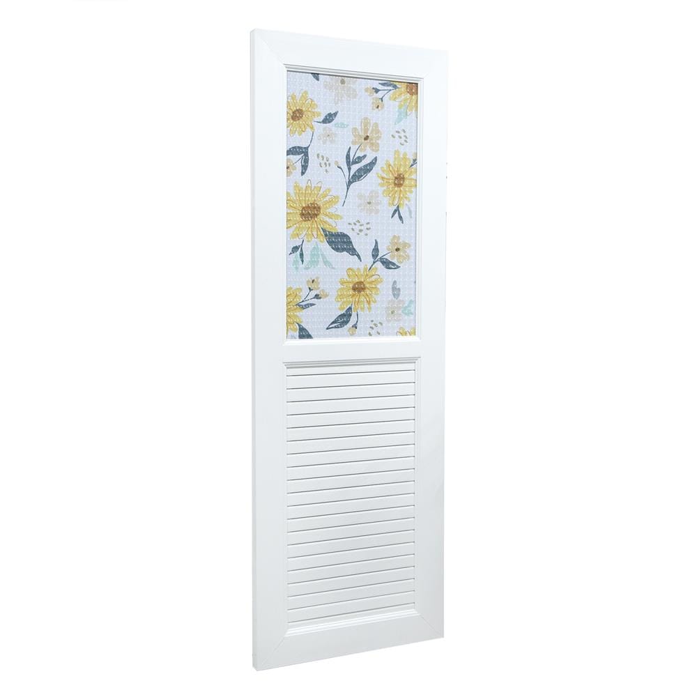 ประตูห้องน้ำ UPVC AZLE SUNFLOWER 70X200 ซม. สีขาว พร้อมวงกบ ไม่เจาะลูกบิด