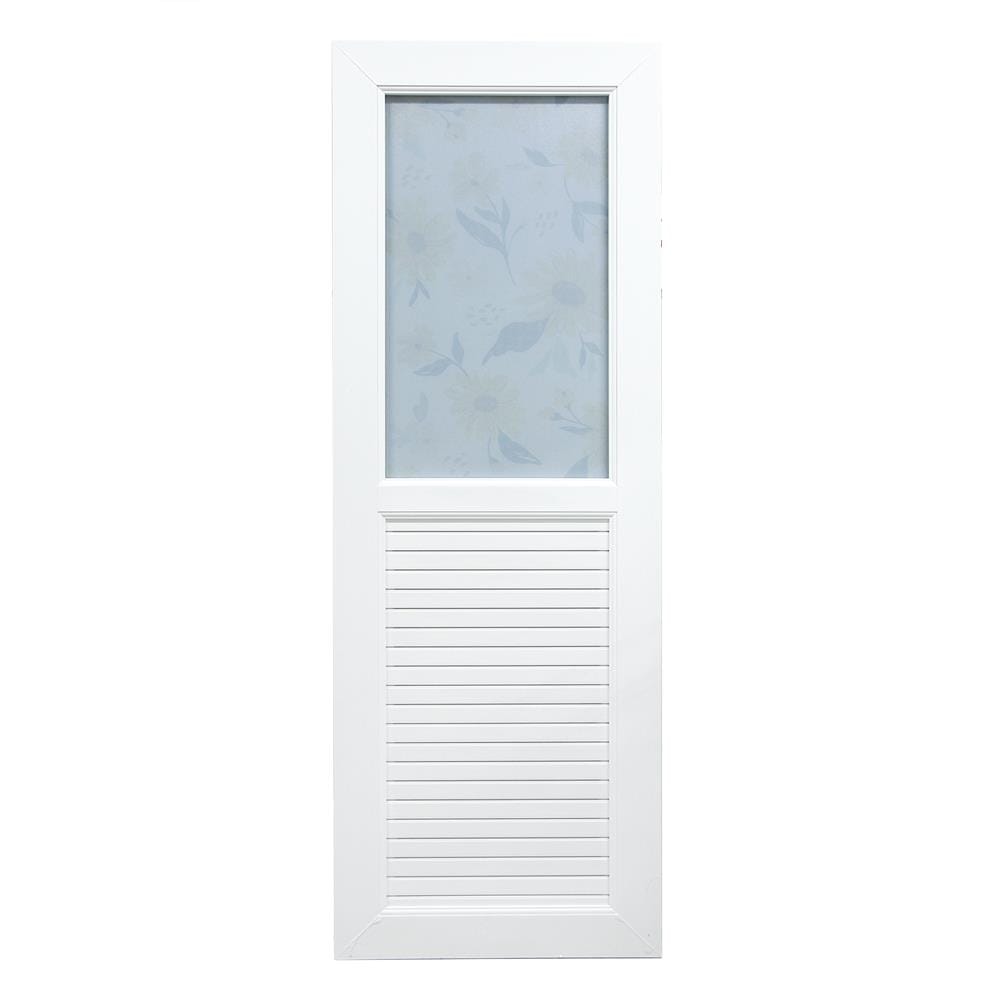 ประตูห้องน้ำ UPVC AZLE SUNFLOWER 70X200 ซม. สีขาว พร้อมวงกบ ไม่เจาะลูกบิด