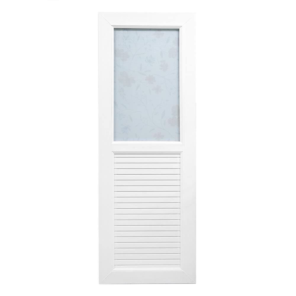 ประตูห้องน้ำ UPVC AZLE MARIGOLD 70X200 ซม. สีขาว พร้อมวงกบ ไม่เจาะลูกบิด