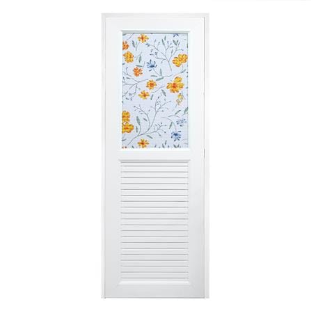 ประตูห้องน้ำ UPVC AZLE MARIGOLD 70X200 ซม. สีขาว พร้อมวงกบ ไม่เจาะลูกบิด_0