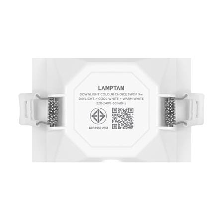 ดาวน์ไลท์ LED LAMPTAN SWOP 3.7 นิ้ว 9 วัตต์ DAYLIGHT/COOL WHITE/WARM WHITE สีขาว_9