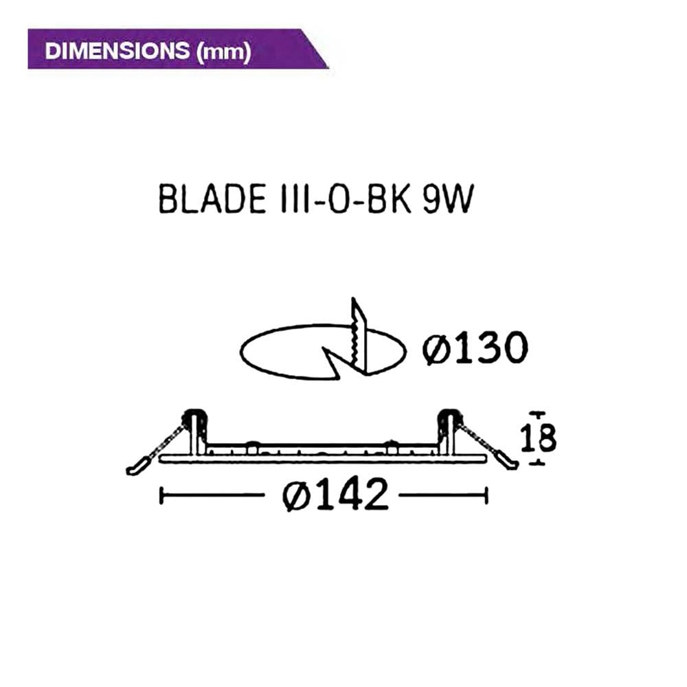 ดาวน์ไลท์ LED BEC BLADE III-O 9WTRI 5.5 นิ้ว 9 วัตต์ DAYLIGHT/COOL WHITE/WARM WHITE สีขาว