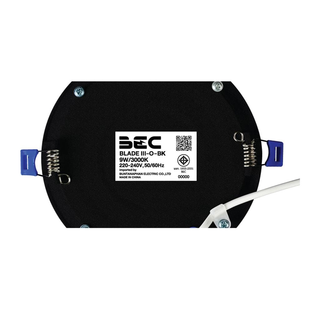ดาวน์ไลท์ LED BEC BLADE III O-BK 5.6 นิ้ว 9 วัตต์ WARM WHITE สีดำ