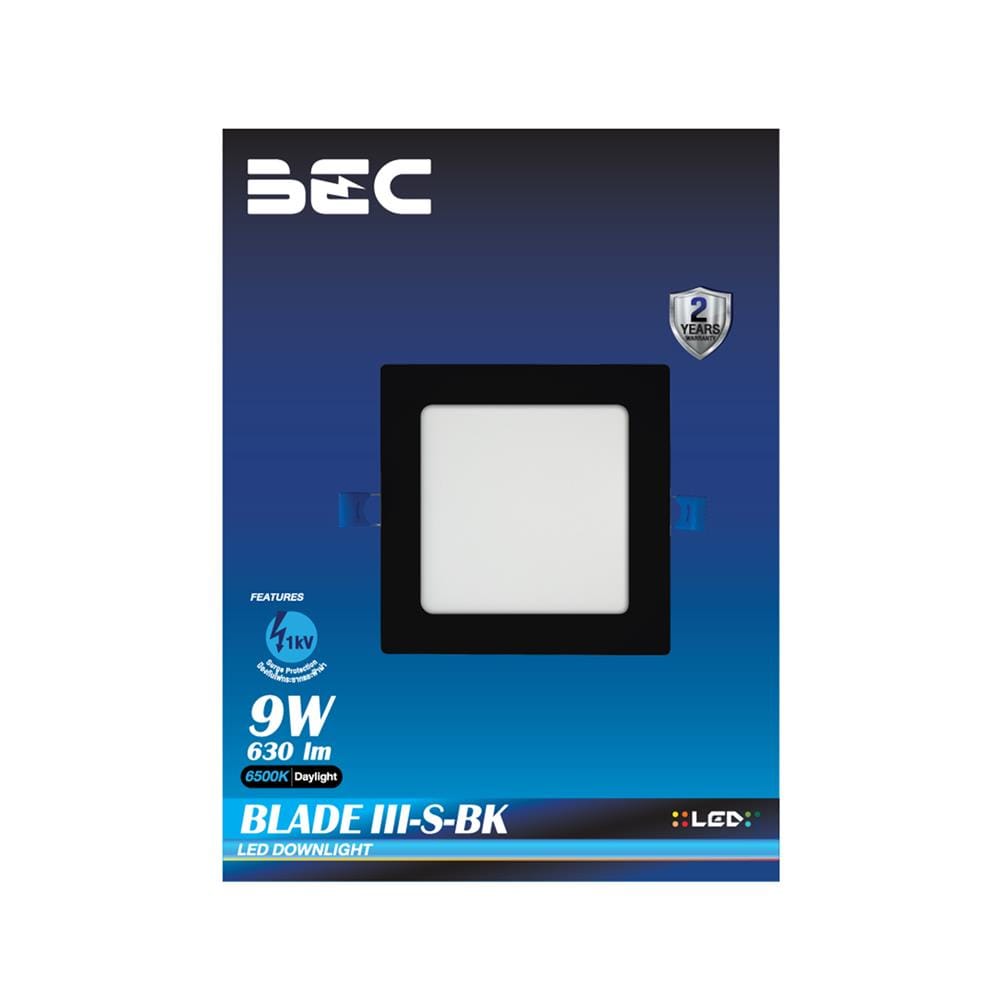 ดาวน์ไลท์ LED BEC BLADE III O-BK 5.7 นิ้ว 9 วัตต์ DAYLIGHT สีดำ